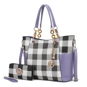 Tote Bag, Handbag Set With Wallet-Top-Handle- Vegan Leather Purse :'D